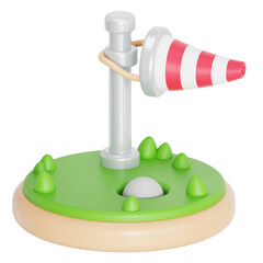 Wind socket 3D illustration