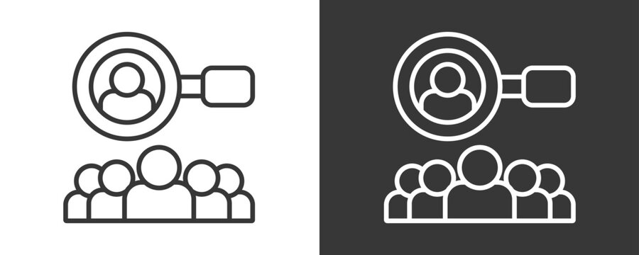 Hiring Icon Set Vector Collection Isolated In Black And White