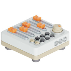 Audio mixer 3D illustration