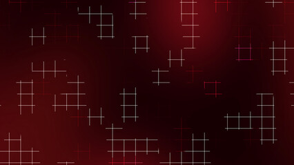 Dark Red Abstract Grid Line Background With Glowing Digital Light Pattern
