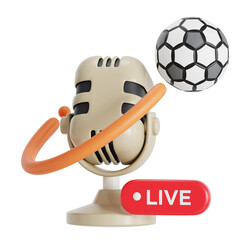 Sport podcast 3D illustration