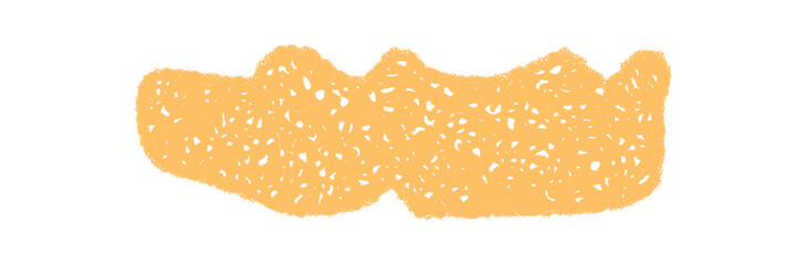 Orange crayon squiggle box in sketch style with a fluid rectangle background. Speech and quote banner creates a graphic element for text. Modern, creative concept with expressive form.