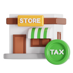Business tax 3D illustration