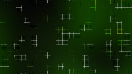 Black and Green Grid Line Background with Futuristic Glow