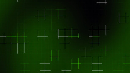 Dark Green Grid Line Background with Modern Digital Glow Pattern