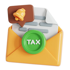 Tax reminder 3D illustration