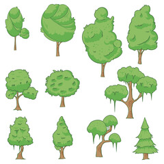 Tree cartoon illustration element decoration
