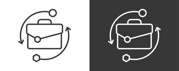 Adaptability Icon Set Vector Collection Isolated In Black And White