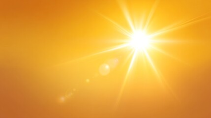 Obraz premium A bright, sunlit sky with a large, white, star-shaped cloud in the center, casting a warm glow over the scene.