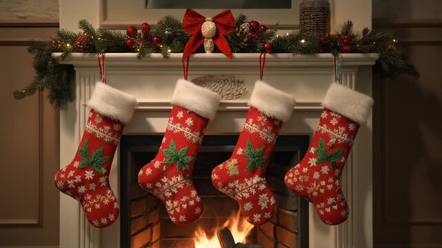 christmas stocking with gifts
