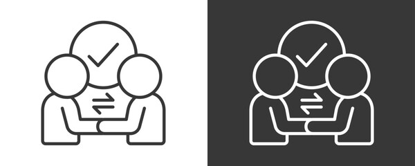 Negotiation Icon Set Vector Collection Isolated In Black And White