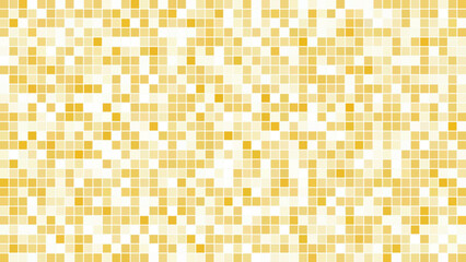 Sunny yellow and bright gold square tile mosaic grid background pattern