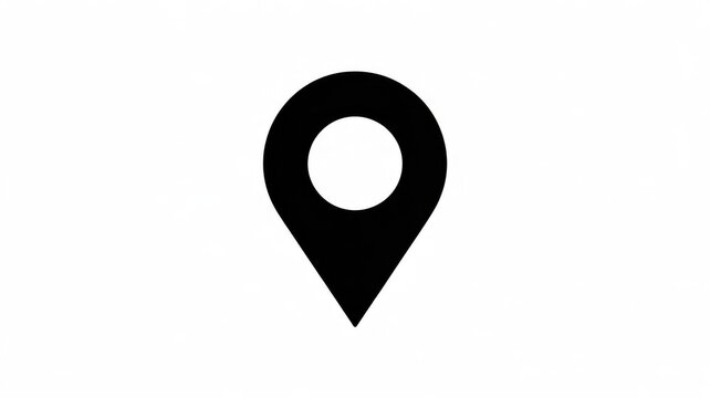 Find your way with this modern black map pin icon for website design, mobile apps, and presentations, a perfect symbol for location and navigation
