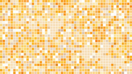 Bright orange gold and yellow square tile mosaic grid abstract background