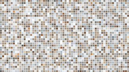 Cool and muted earth tone pixelated grid with geometric square pattern background