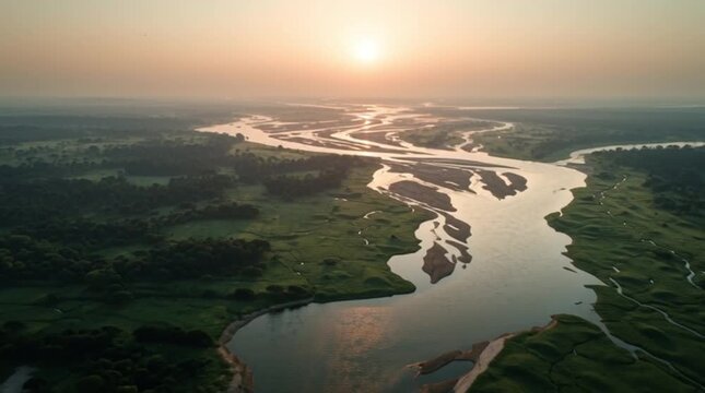 Ganges River Delta Sunrise India Bangladesh