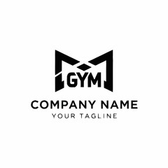Modern Gym Logo Design with Bold Lettering and Stylish Branding.