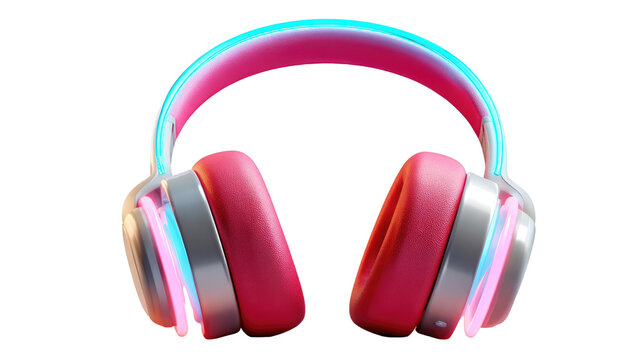 Radiant Audio: Vibrant pink headphones, designed for immersive listening, stand out. Capturing the essence of audio enjoyment, and design