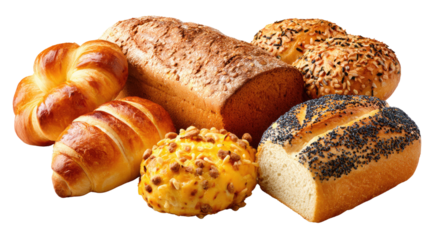 Artisan Bread Collection: A tempting assortment of freshly baked bread varieties, each exuding a unique texture and flavor profile.