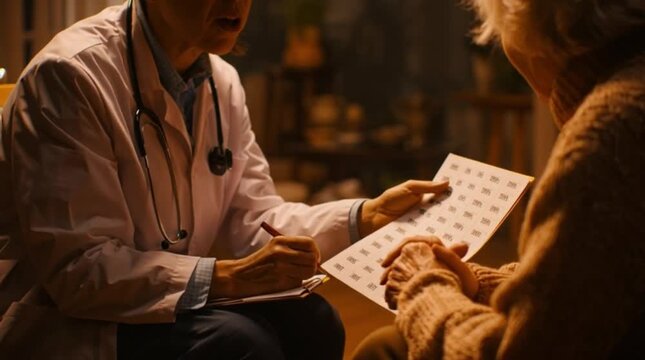 Bp Medical Consultation with Elderly Patient