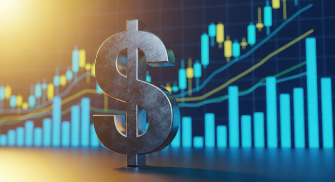 Dollar Sign Dominance A Visual Representation of Financial Strength and Market Performance with Economic Indicators and Investment Opportunities in Focus