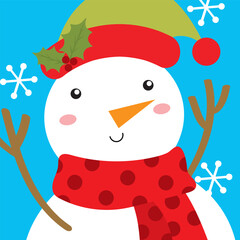 snowman greeting card design