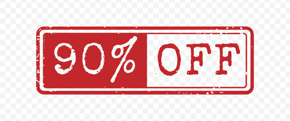 Huge ninety percent off red distressed vintage stamp for super clearance sale