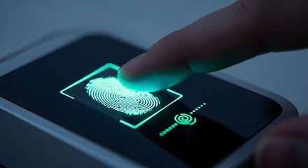 Biometric Fingerprint Scanner Hand Using Touchscreen Technology in Dark Environment