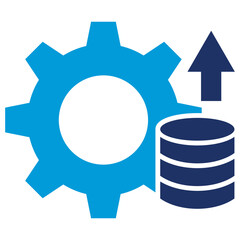 productive flat blue icon