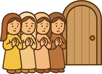 Foolish Virgins Outside the Door