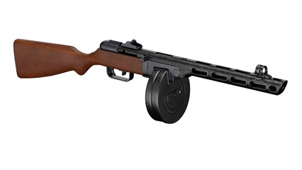 3d rendering PPSh-41 submachine gun