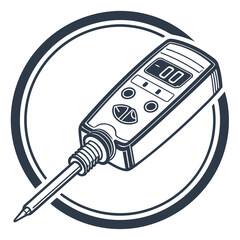 Digital thermometer isolated on for measuring temperature