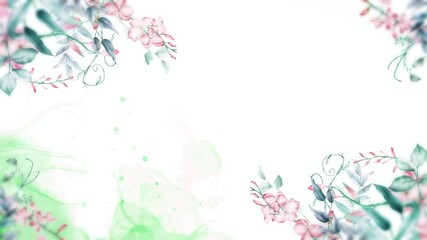 Delicate pastel floral animation with subtle movement offering a peaceful, dreamy aesthetic ideal for wedding or springtime content - Powered by Adobe