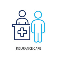 Insurance care thin line icons. Original vector illustration.