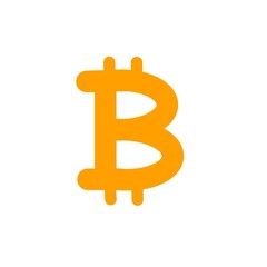 Bitcoin symbol icon for cryptocurrency and blockchain concept／仮想通貨・ブロックチェーン関連デザインに使えるビットコインアイコン