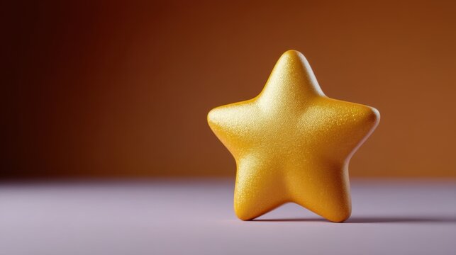 Golden Star Emblem: A solitary, radiant golden star, set against a soft gradient backdrop, evokes a sense of aspiration and achievement. It is a symbol of excellence and the pursuit of goals.