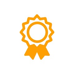 Award ribbon icon for certification and achievement design／表彰・認定・功績を表すリボンアイコン