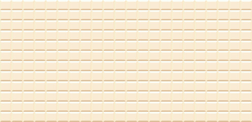Seamless light cream background of repeating horizontal rectangular wafer texture