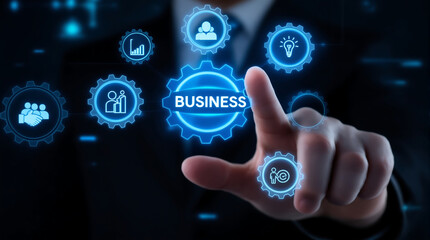 Business strategy digital technology concept for growth and success in modern innovative market