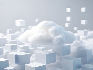 Abstract concept of cloud computing