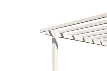 White metal slats isolated on transparent background