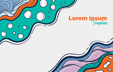 doodle lines wave pattern background