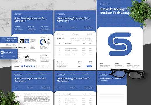 Blue And Black Brand Guidline IT Company