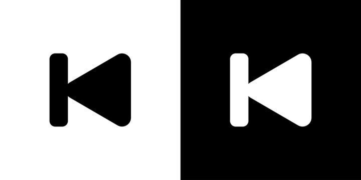 前へ（Previous）／巻き戻しスキップ（Back / Previous）アイコン