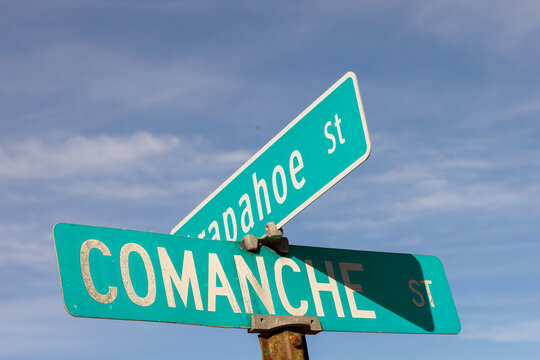 Street signs Comanche Arapahoe