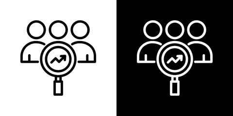 Research Icon Line Style Vector Illustration 