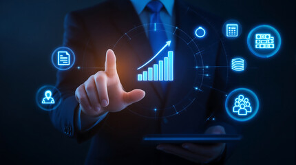 Business growth strategy and financial data analysis for successful investment and market performance