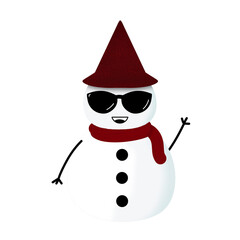 snowman with red hat