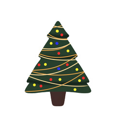 christmas tree on a white