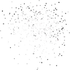 Obraz premium Abstract illustration of scattered gray dots on a white background, creating a dynamic and visually appealing design element for various uses.